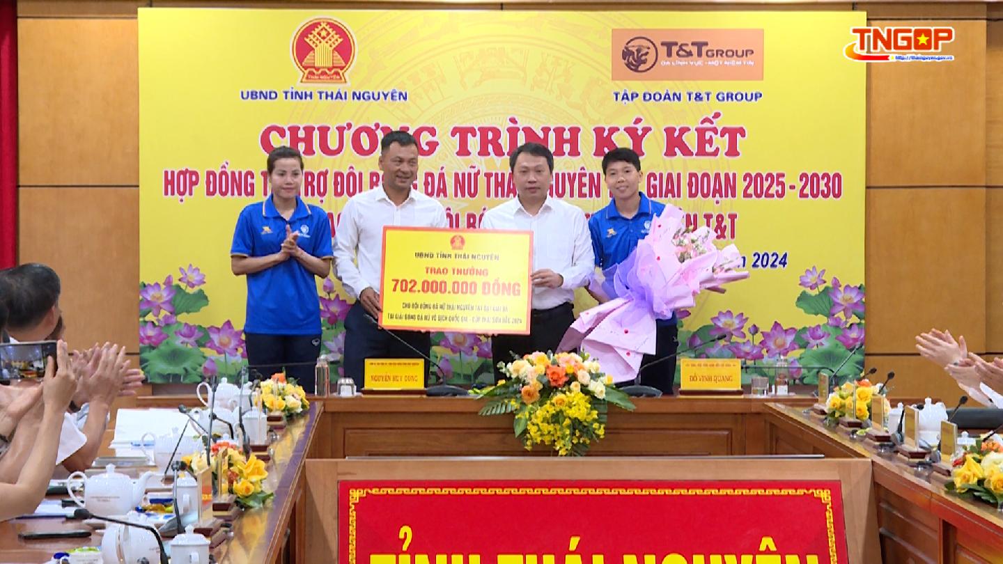 Tập đoàn T&T Group tiếp tục tài trợ cho bóng đá nữ Thái Nguyên